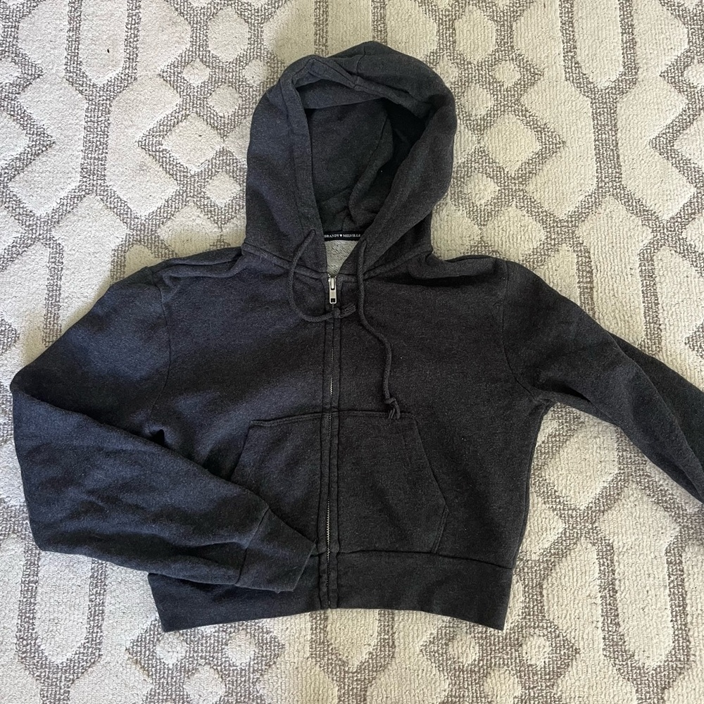 Brandy Melville Crystal Cropped Hoodie